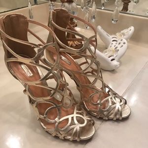 Schutz caged heels sandals